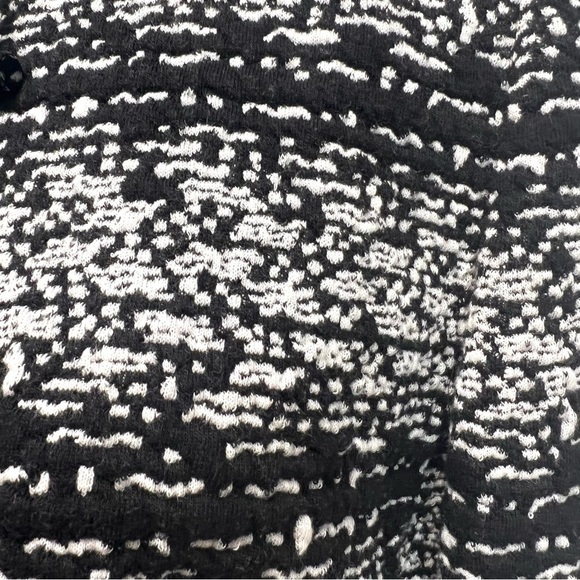 Akris Punto Black & White Cotton Tweed Sweater Casual Coat Womens Size 10 - Picture 10 of 14